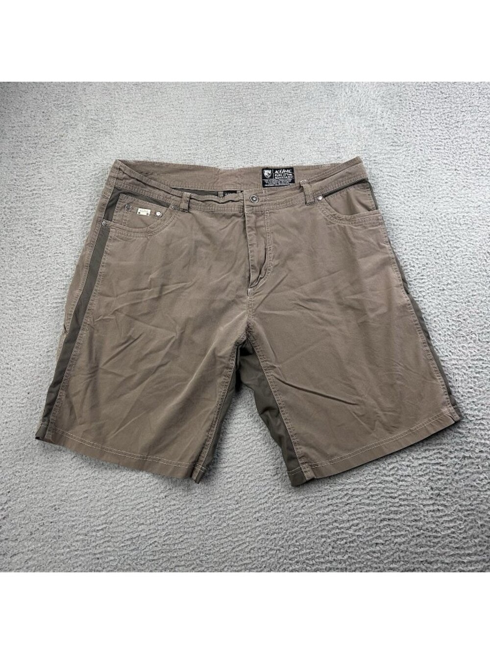 Kuhl Radikl Cargo Utility Shorts Mens Brown Size 40 Outdoor Hiking